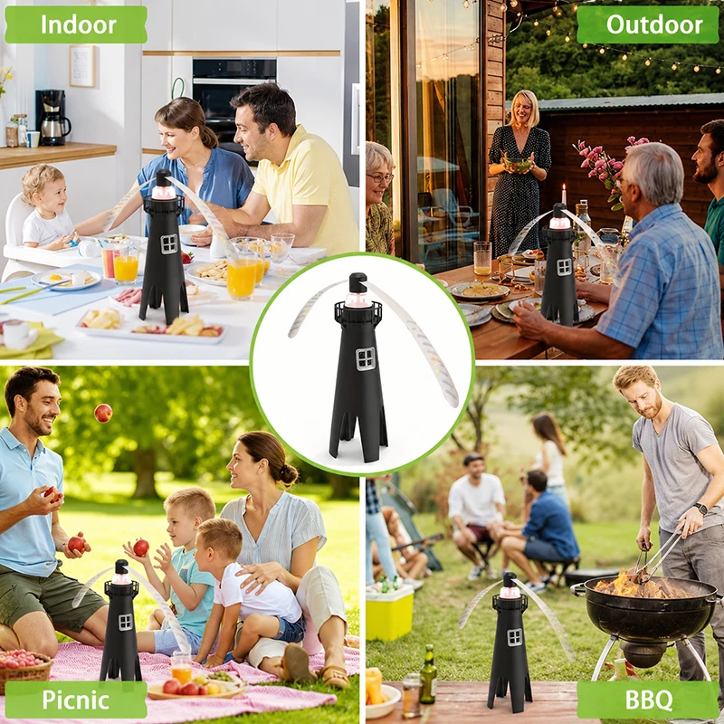 Wiederaufladbarer Fliegenfänger für den Haushalt, Elektrischer Mücken-, Motten- und Fruchtfliegenvertreiber für Küche, Picknick und Camping – Detail 5