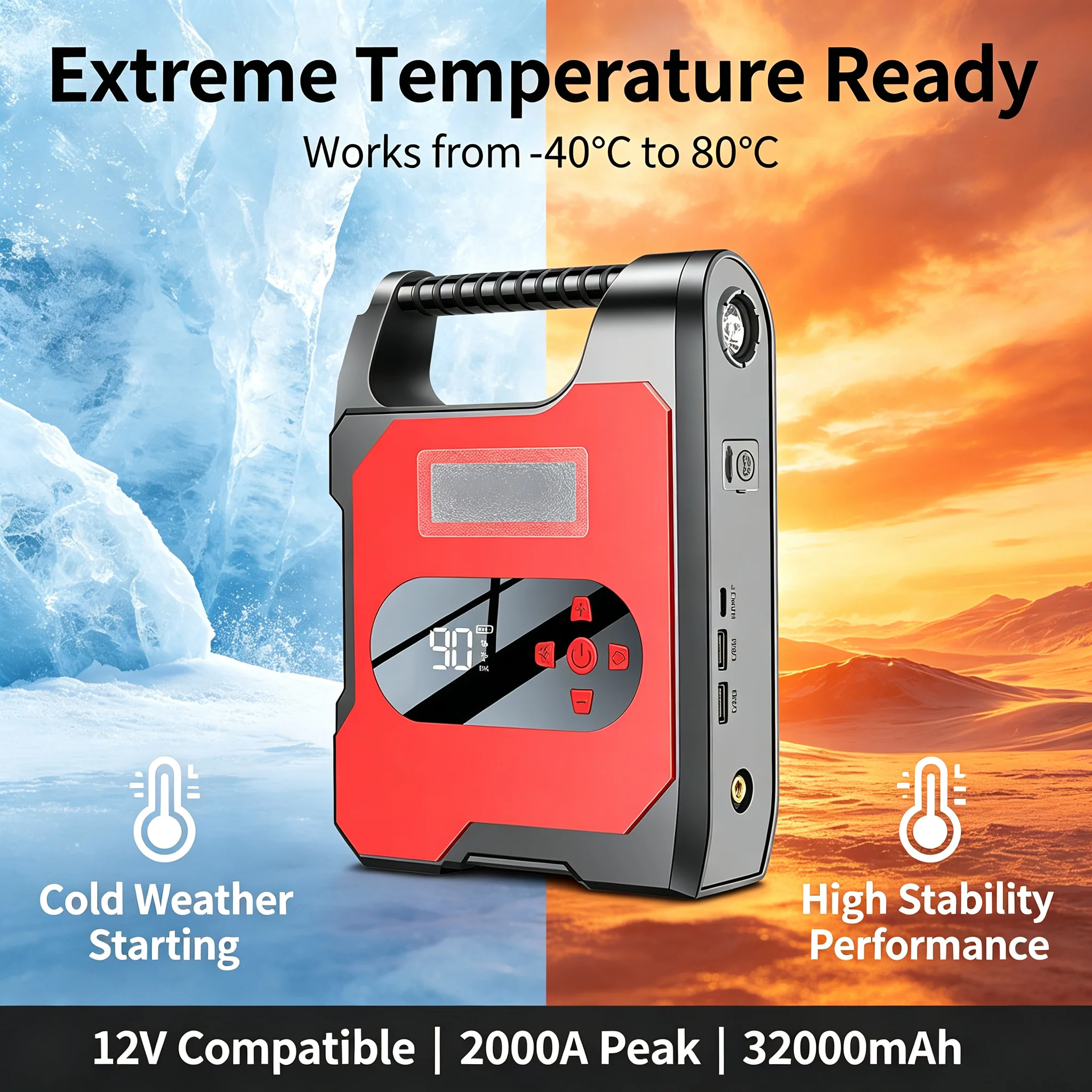 Пусковое устройство для автомо – обзор и цена Jump Starter With Air Compressor