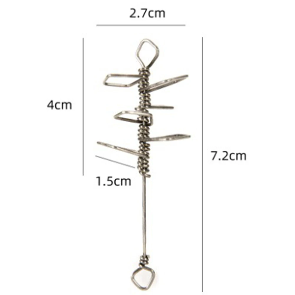 5/10pcs Explosion Hooks Jig Swivel Snap Clips Pins Connector Stainless Steel For Carp/boat/sea Fishing Explosion Hooks Jig