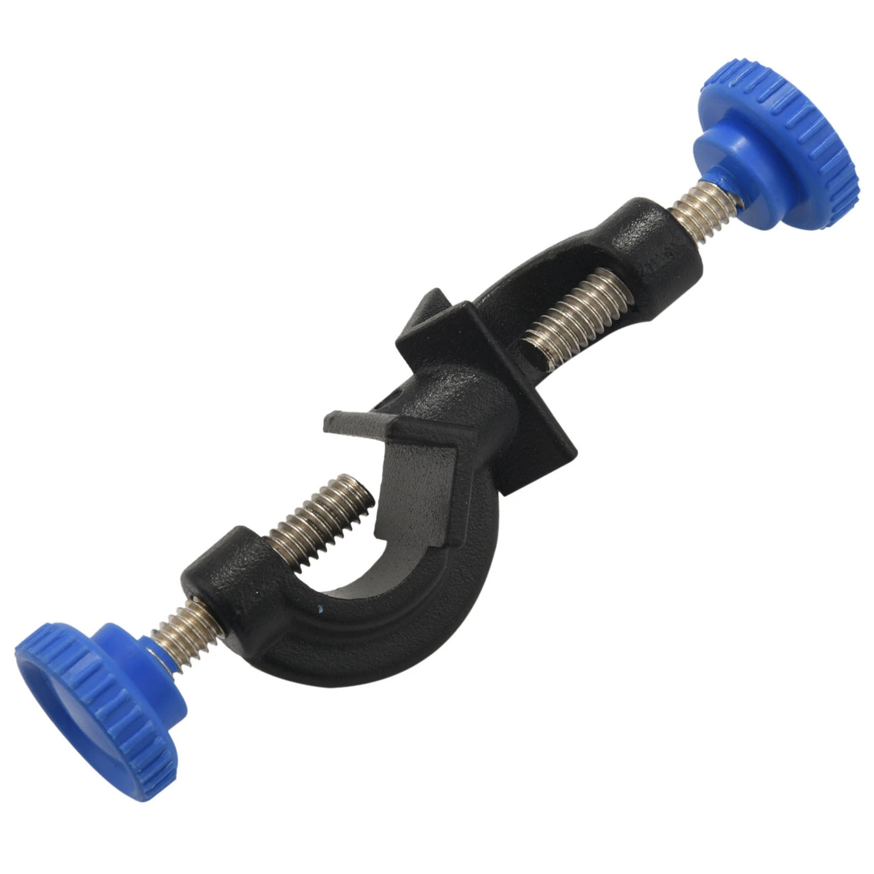 Laboratório Suporte Grampo Clip com 3 Prong, Finger Style, revestido de borracha, Head a Black