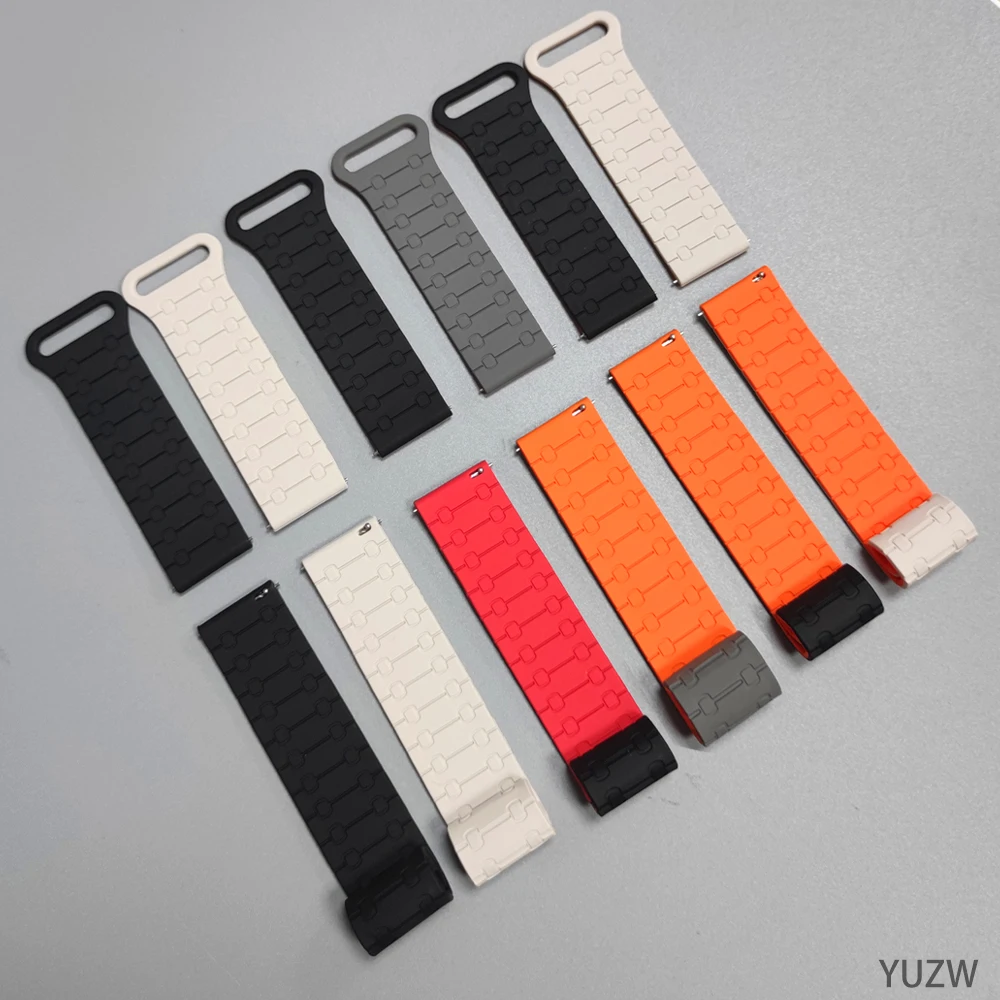 22mm Magnetic Loop bands For Amazfit GTR/2/2e/3/3pro/GTR 4/47mm/stratos silicone watch bracelet Amazfit bip 6 5/BALANCE 2 strap