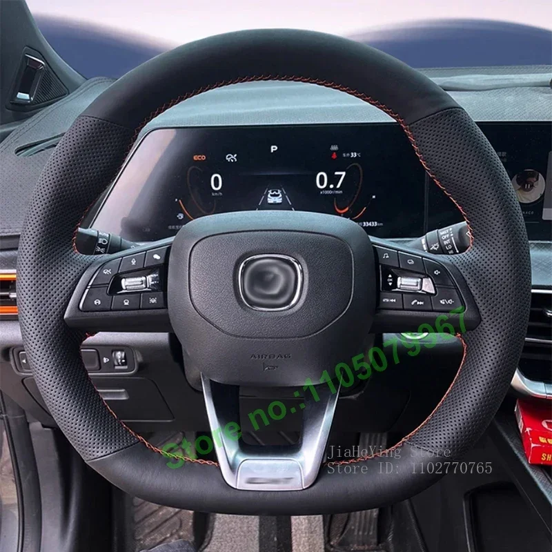 

DIY Hand-Stitched Non-slip Durable PU Leather Car Steering Wheel Cover for Changan UNI-V UNI-T UNI-Z UNI-K Interior Accessories
