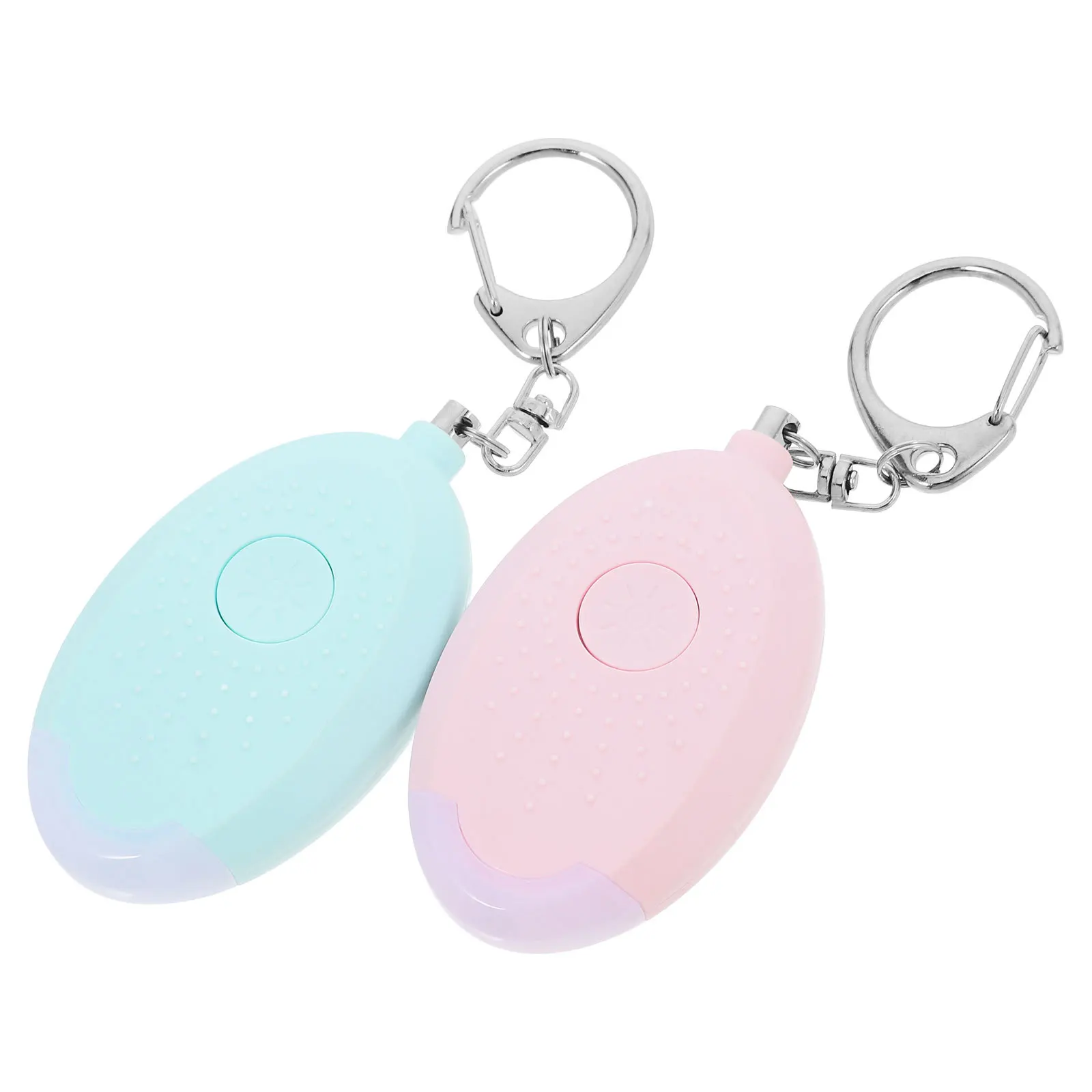 2Pcs Emergency Alarm Keychain Loud 130Db Siren with Safe Clip Design for Personal Protection Outdoor Safety Gear
