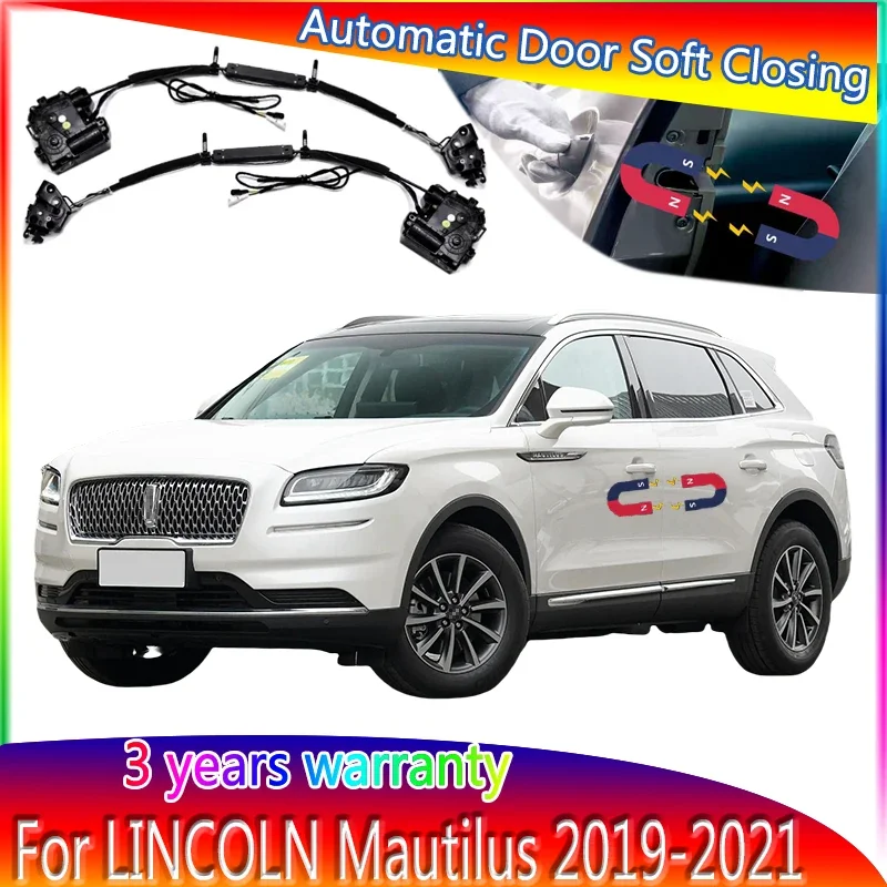 Car Smart Electric Suction Door Refitted Automatic Locks Soft Close Anti Pinch For Lincoln Mautilus 2019-2021 Car Accessories