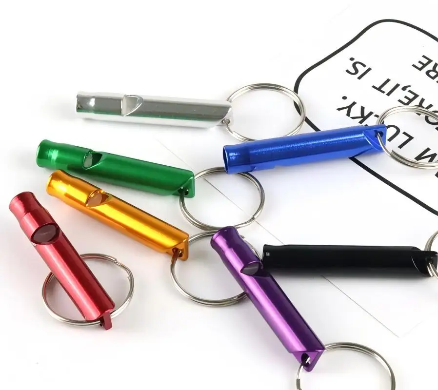 25 قطعة من صفارة سبائك الألومنيوم، صفارة معدنية صغيرة، صفارة تدريب على النجاة من سبائك الألومنيوم #4