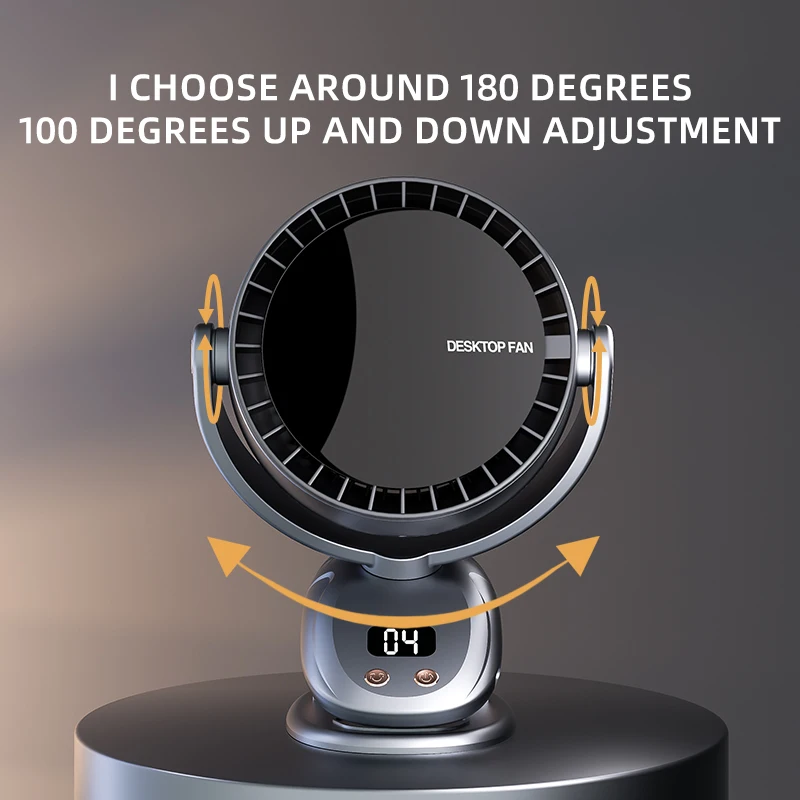 Daiges Factory 2025 New Design Portable Mini USB Rechargeable Leafless Fan Table Top Electric Home Cooling Fan For Car & RV Use