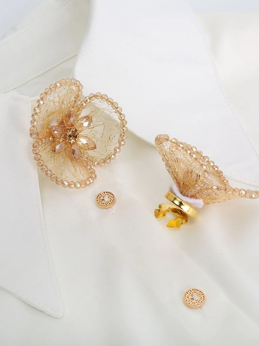 

1pcs Button Covers for Blouses 3D Bead Cufflink Dress Accessories DIY Decorative Buttons Clip Detachable Sleeve Button Box Gift