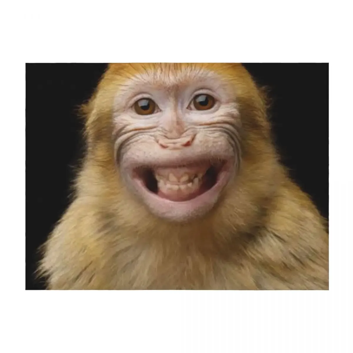

loughing monkey Throw Blanket Cute Vintage Designers For Baby Blankets