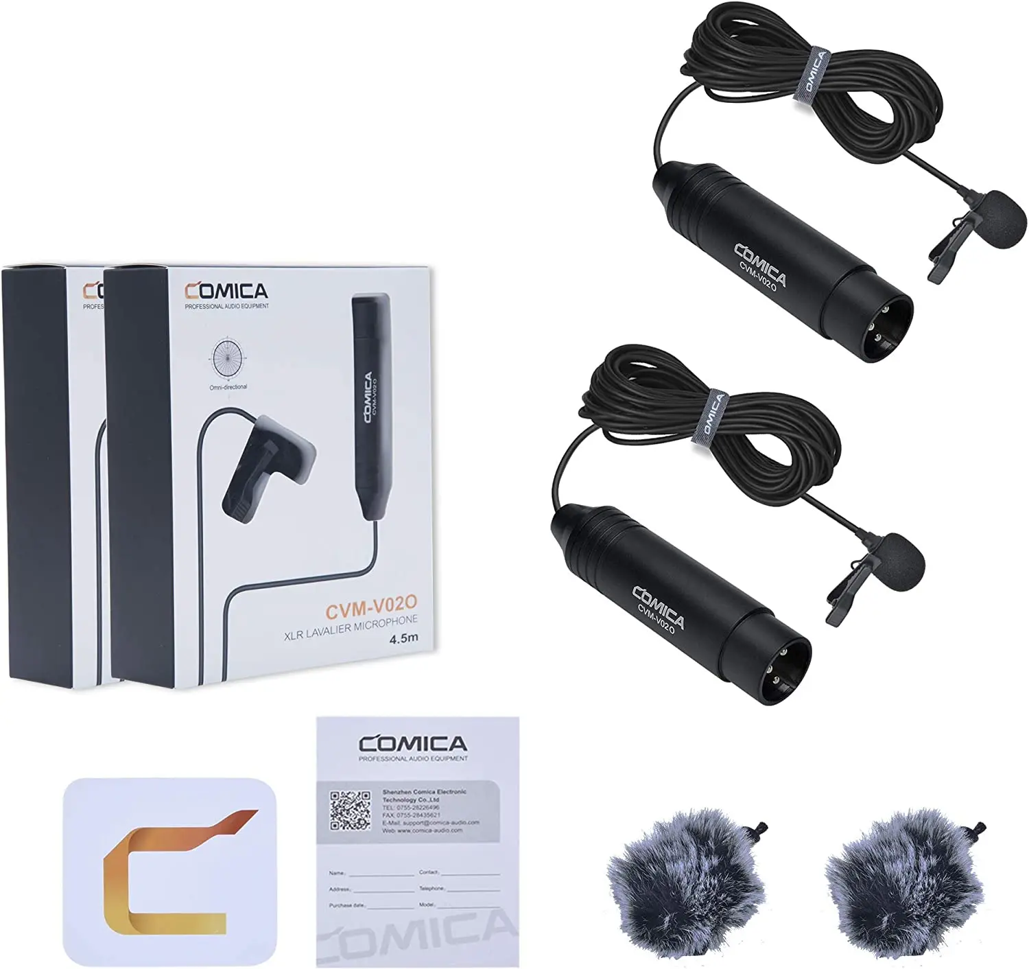 COMICA XLR Lavalier-Mikrofon, Comica CVM-V02O Omnidirektionales 3-Pin-Ansteckmikrofon für Canon Sony Panasonic Camcorder – Detail 14