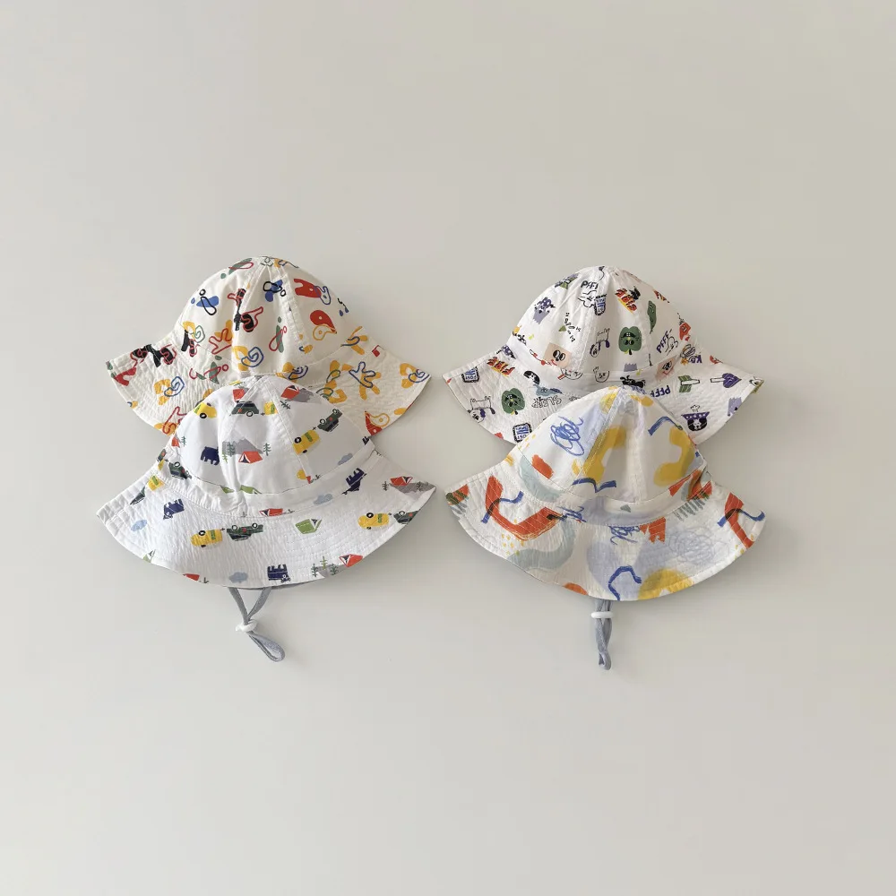 Детская корейская панама для малышей 1-4 лет, весна-осень, новая коллекция, модная, свежая, солнцезащитная, для детей