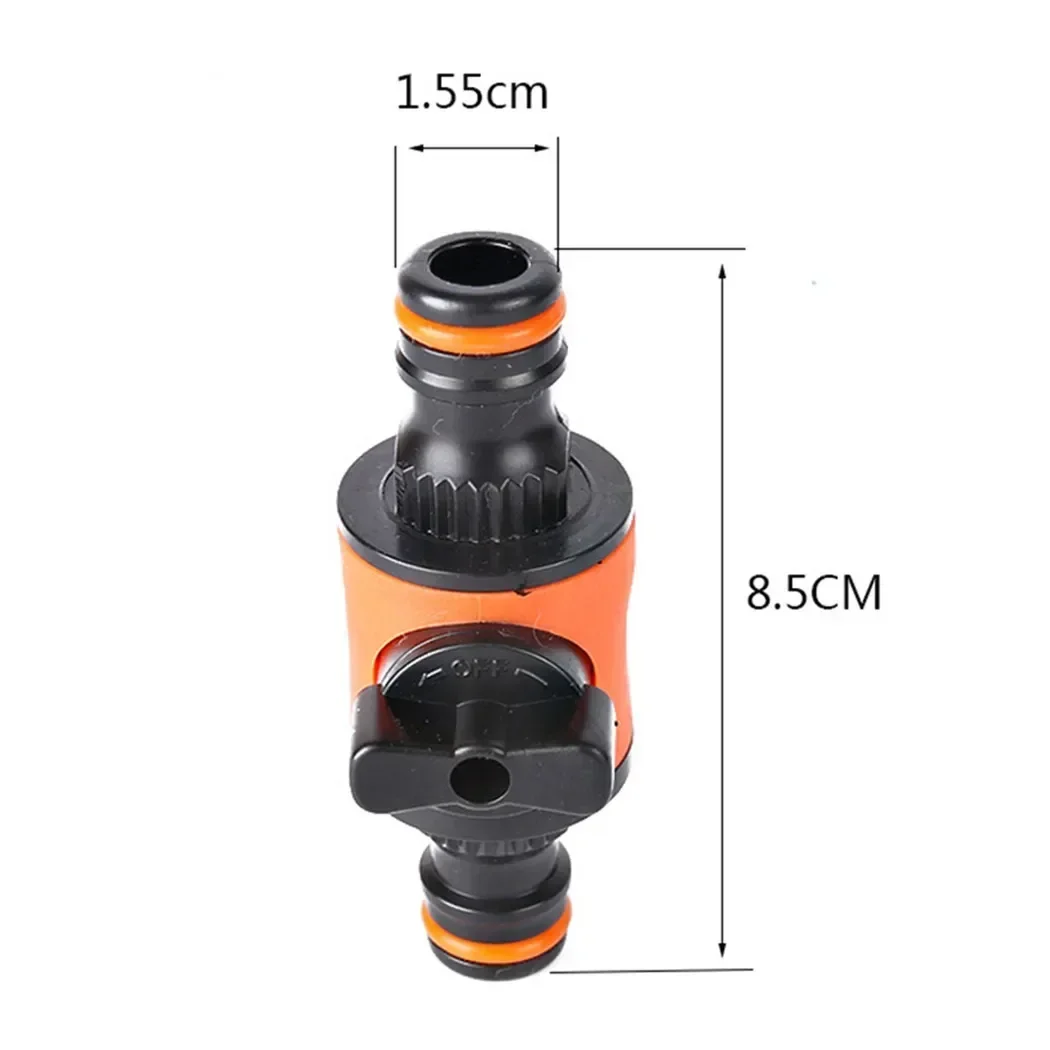 Shut Off Garden Hose Valve 2PCS 16mm Quick Coupler In-Line Faucet Tap Fitting Watering Irrigation Garden Supplies