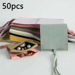 50/10/1pcs Microfiber Jewelry Pouch Suede Jewelry Small Envelope Bag Jewelry Packaging Pouch for Rings Wedding Gift Bags