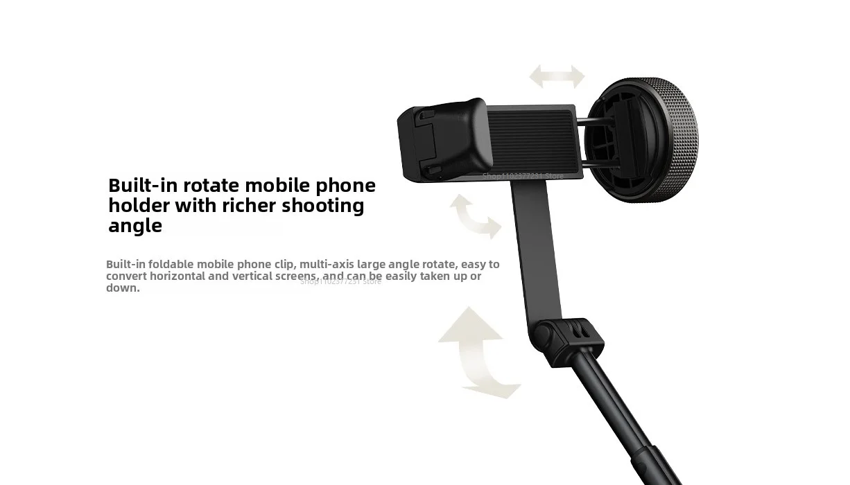 Original Xiaomi Zoom Boden-Selfie-Stick mit Bluetooth-Fernbedienung, Tragbares Multifunktionales Stativ – Detail 7