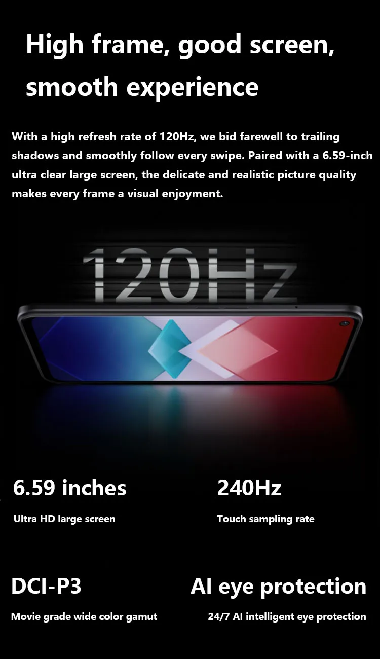 New OPPO K10x 5G Dual-SIM Smartphone 120Hz High Frame Screen 5000mAh Battery High Performance Gaming Mobile Phone 8+128GB Memory