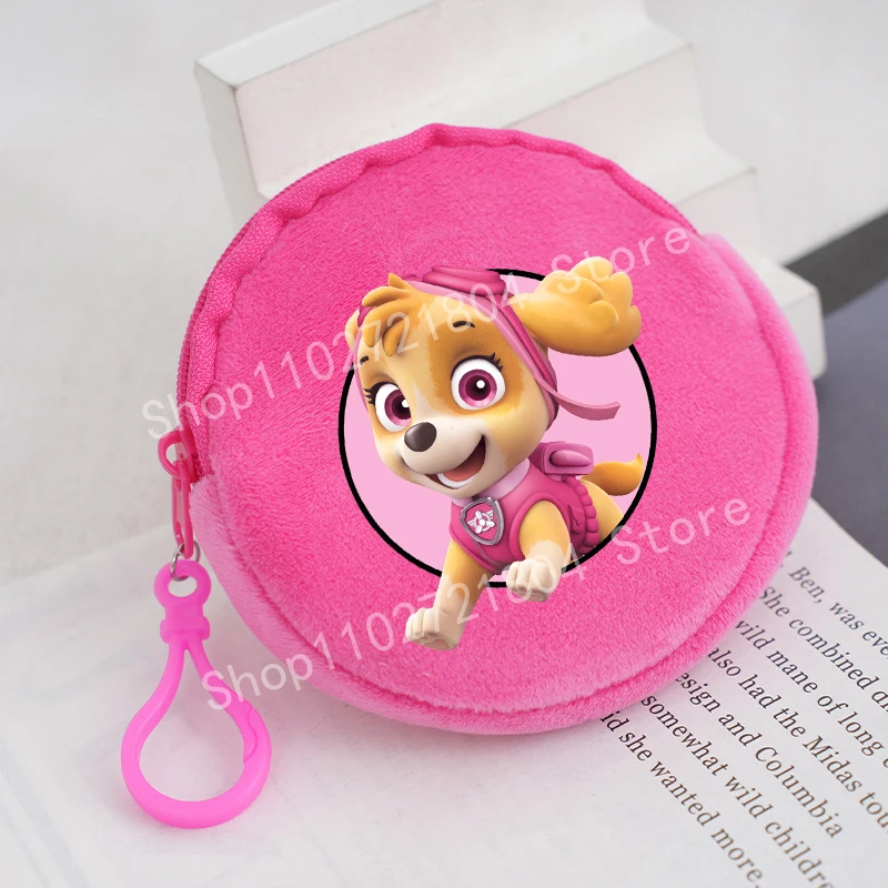 PAW Patrol Coin Purse Circular Cartoon Printing Cute Wallet Kawaii Anime Festival Party Gifts for Children Plush Fashion Packet