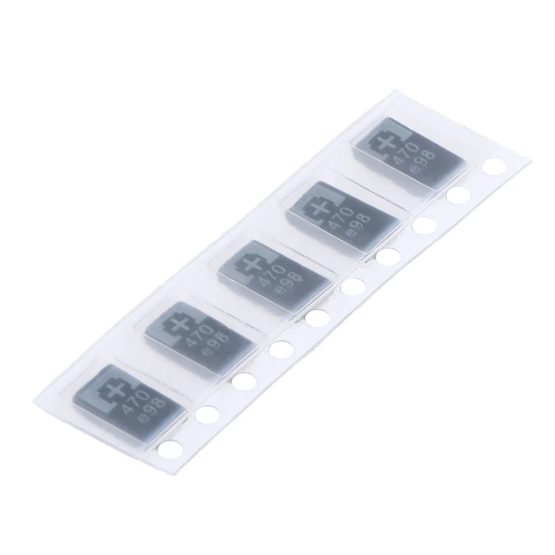 Condensadores de polímero de tantalio SMD, 5 piezas, 2R5TPE470M9, 470, 2,5 V, 470UF