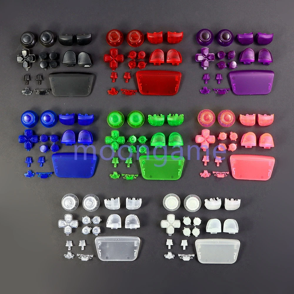 30sets Ersatz Transparente Tasten Set D-Pad L1 R1 L2 R2 Trigger Taste Schlüssel Akzent Ring Für PS5 2,0 BDM-020 Controller