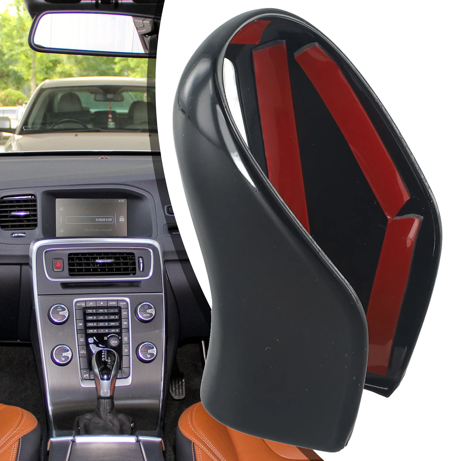 Refined Finish Gear Shift Knob Cover for Volvo for xc60 for s60 V40 S80 2013-2017 Enhances Driving Experience Visually