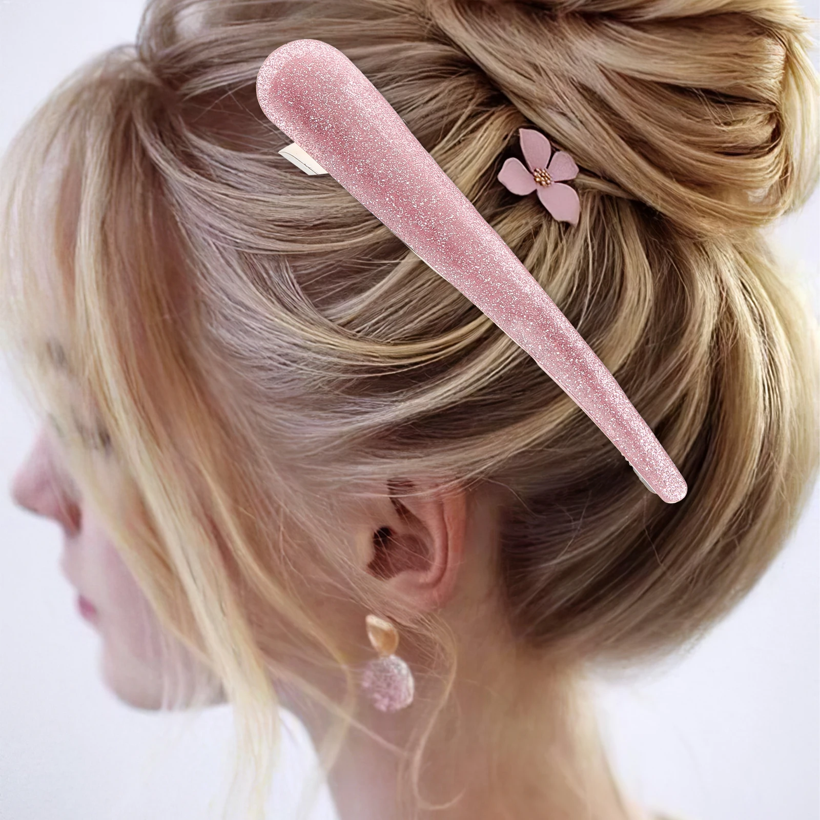 

6Pcs Duckbill Hair Clips Colored Metal Barrettes Non-Slip Durable Hair Accessories for Women Girls Birthday Party Performance