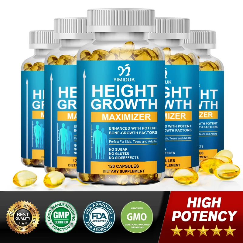 Height Growth Capsules Promote Bone Growth and Health Calcium Vitamins Get Taller Supplement