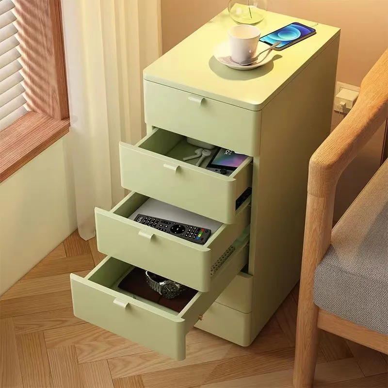 

Cream Wind Multi-layer Iron Cabinet Bucket Small Short Household Storage Narrow Storage Cabinet Office Under Des