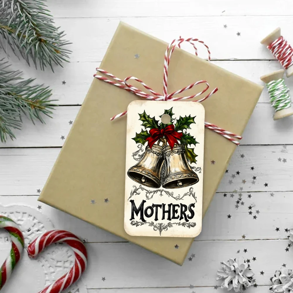 40個、ダークゴシックタグ、クリスマスギフトラベル、パーティーデコレーション、DIY、ギフトラッピング、グリーティングカード、パーティーカード、ジュート紐