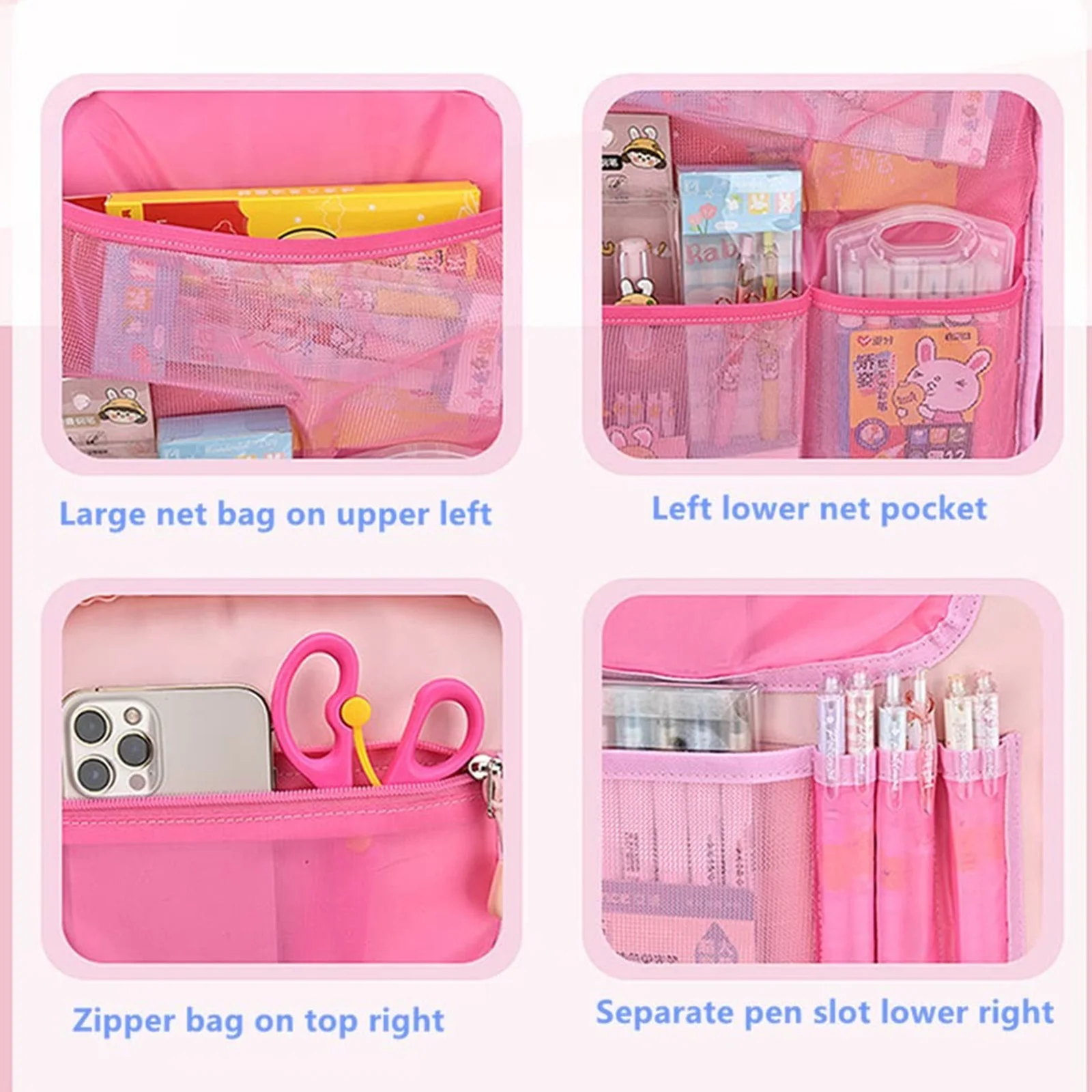 حقيبة ظهر أرنب للمدرسة حقيبة ظهر لطيفة للأطفال حقيبة مدرسية لطيفة بالترتر #3