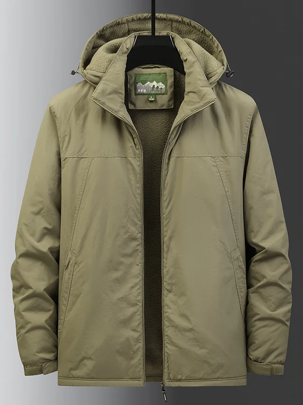 

Men's Workwear Hooded Thi Jaet Zipper Closure Casual Outerwear Faionable Urban Sle Loose Fit Summer Collection