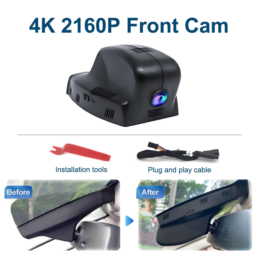 Voor Bmw 3 5 7X3X5 E46 E60 E90 E70 E71 E81 E81 E83 E84 F01 F10 Voor En Achter 4K Dash Cam Voor Auto Camera Dashcam Wifi Wifi Auto Dvr