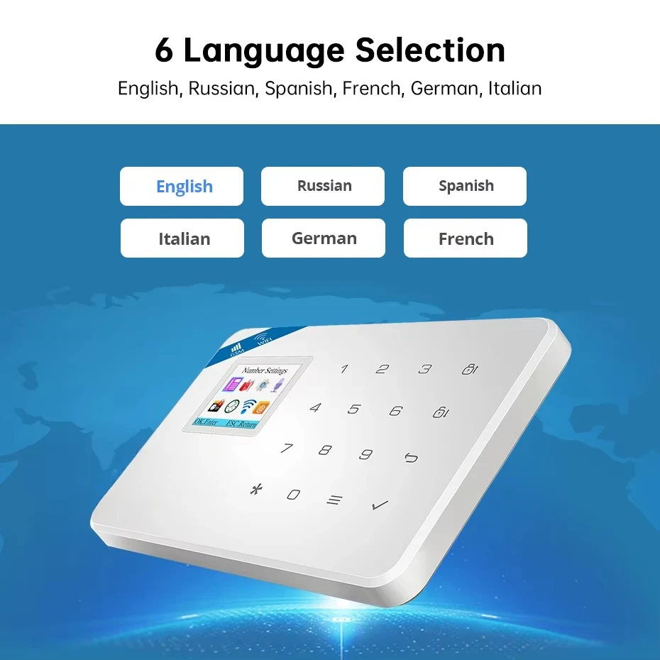 Corey W181 WiFi & GSM Home Anti-theft Tuya Smart Security Alarm Kit with PIR Motion Detector & Door Sensor.