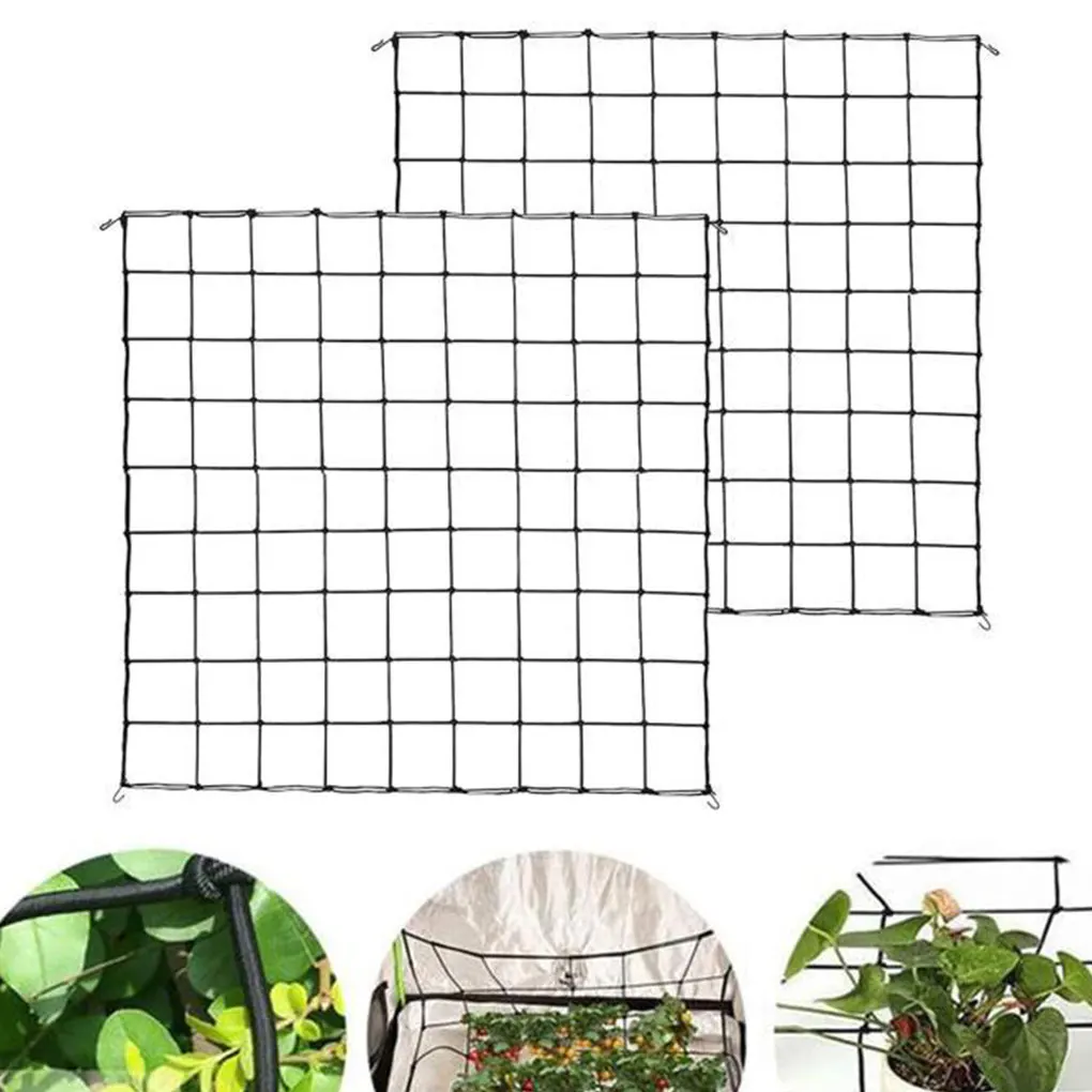 ABS Network Plant Net Trellis Netting Scrog Net with 4 Hooks Simple Installation Cucumber Gardening Horticulture Heavy-Duty Net