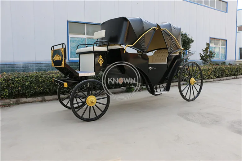 2022 Luxury Wedding Horse Carriage Electric Royal Sightseeing Carriage Park Exhibition Horse Cart