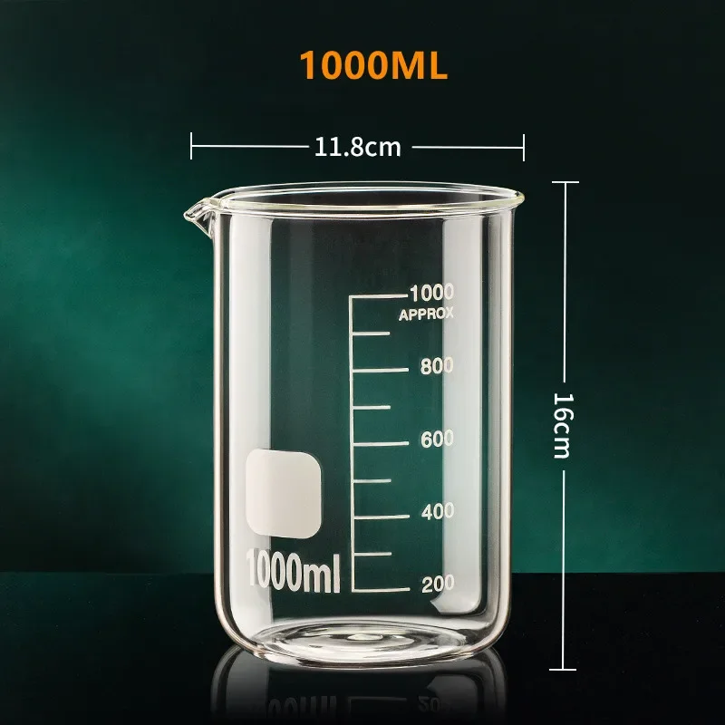 50/100/150/250/500/1000ml Glass Measuring Cup Clear GraduatCup Heat-resistant Beaker Kitchen Baking Tools