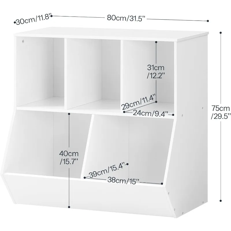 Kinderboekenplank, boekenkast treeplank, 31,5" L speelgoedopbergkast Cubby, speelgoedplank voor kinderen, speelgoedopbergkast, geschikt voor kinderen