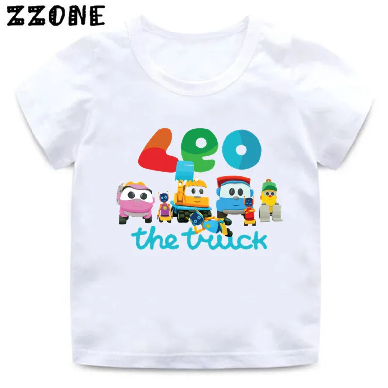 Hot Sale Leo The Truck Tv Show Cartoon Kids T-Shirts Girls Clothes Baby Boys T shirt Summer Short Sleeve Children Tops,ooo5481