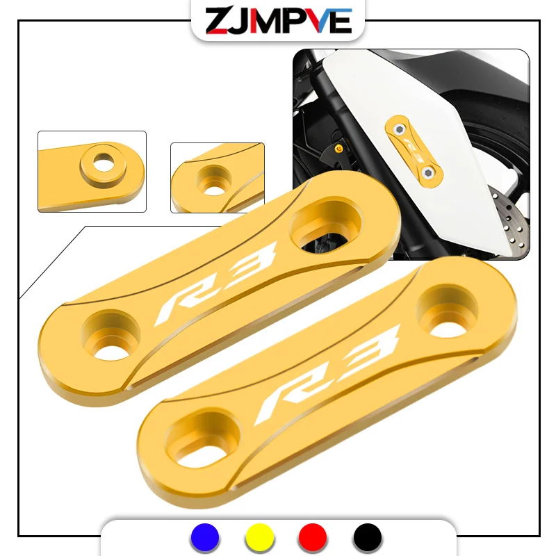 Newlest For YZF-R3 YZF-R25 YZF-R15 V1-V3 14-26 CNC Mud Guard Motorcycle Front Axle Coper Plate Decorative Cover YZF R3 R15 R25