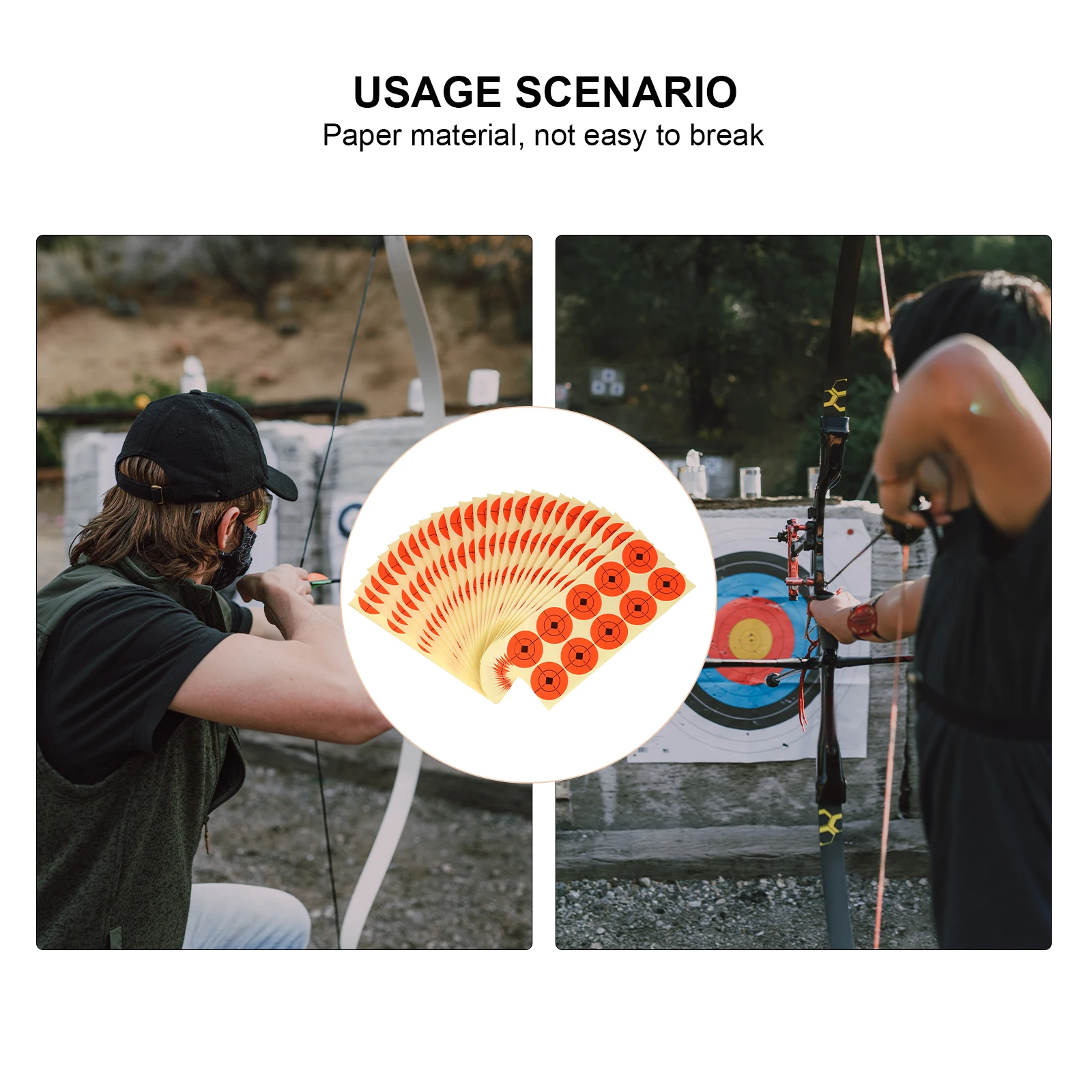 25 ورقة من ملصقات الرماية الهدفية، ورق تدريب ذاتي اللصق، ورق تمرين مطبوع شفاف للرياضة