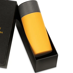 Lederzigarrenschachtel, Zedernholz, Zigarre tragbares Glas, Luftbefeuchter, Hygrometer, passen für 5 Zigarren 8 Hauptverkäufe Zigarettenboxen - №4