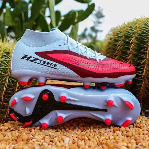 New Men Soccer Shoes Sport Boys Breathable Cleats Adult Outdoor Football Boots Training Long Spikes Non Slip Match Comfortable