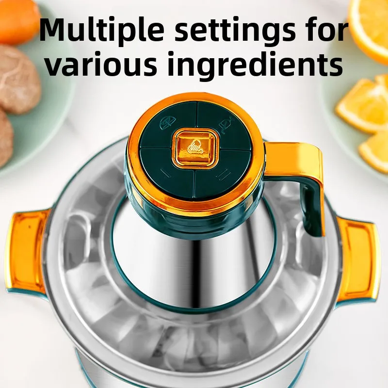 Large Capaci 6L 6 Blade  Garlic Mincer Stainl Steel Multifunctional Meat inder Fle Mincer Pepper inder