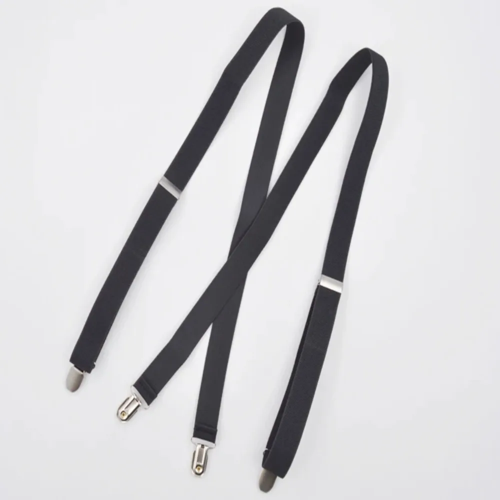 Adjustable Elastic Trouser Strap Clamp Portable Solid Color Dacron Multipurpose Belt Clamp Trouser Belt Clip
