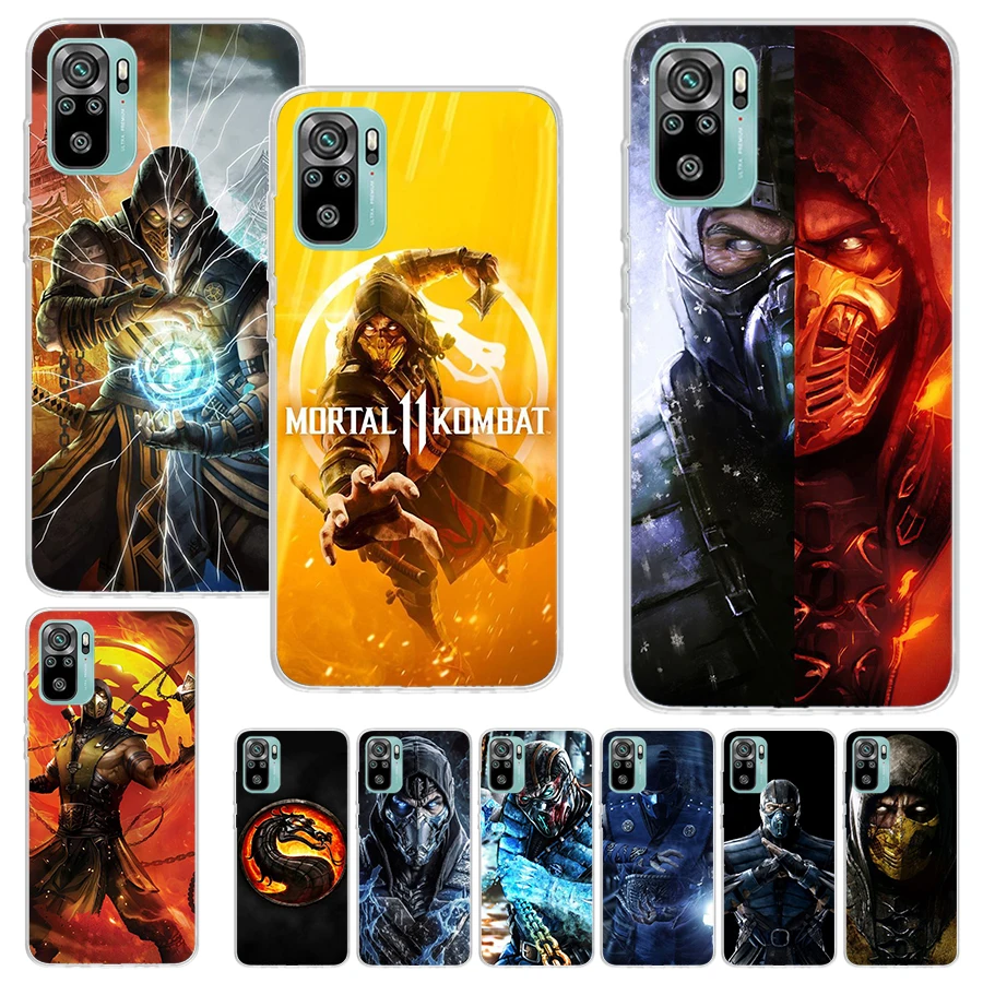 Mortal Kombat Print Soft Case for Xiaomi Redmi Note 12S 11S 12 11T 10S Phone Shell 9S 8T 11 10 9 8 11E Pro Plus 7 Cover