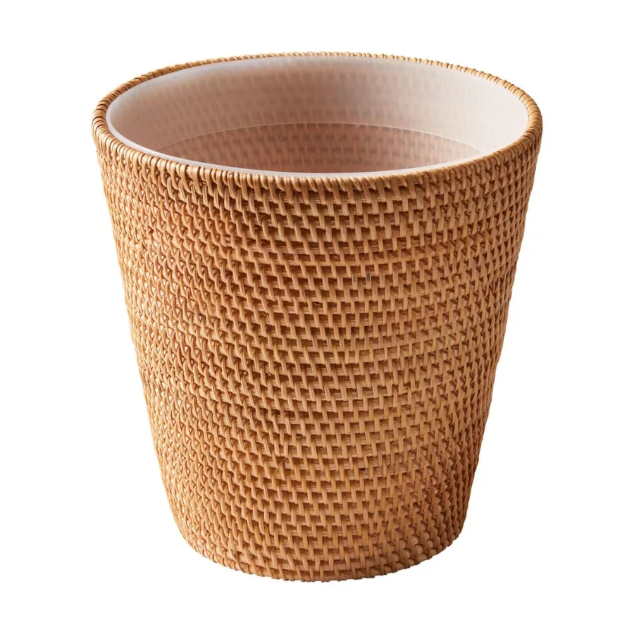 

Rattan Bathroom Trash Can with Modern Woven Design for Elegant Home Decoration Large Capacity and Compact Size Ideal for Small