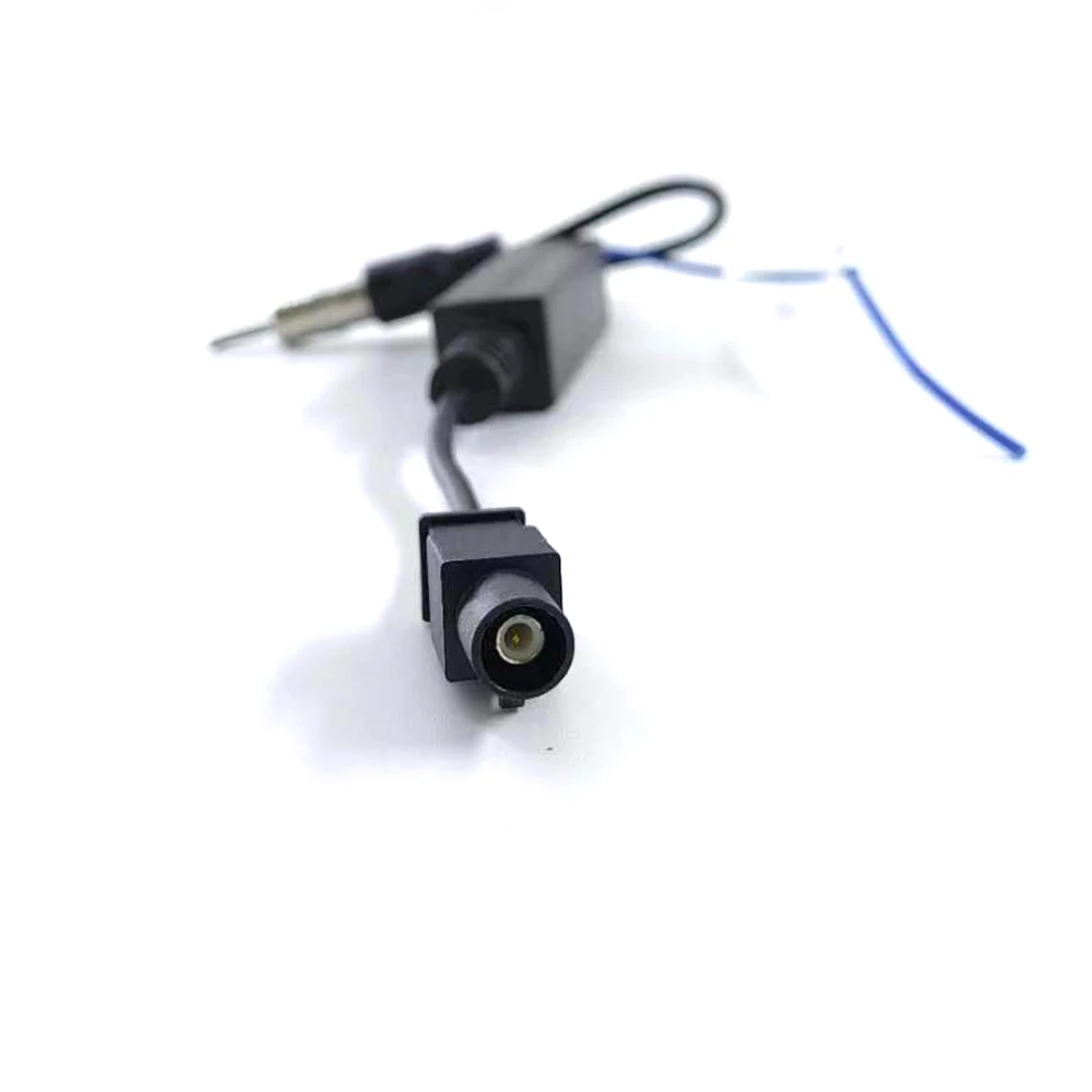 Biurlink Car Radio Antenna Aerial Adapter For VW Audi Citroen Ford Renault Bent Plug Cable Fakra Male Connector Amplifier