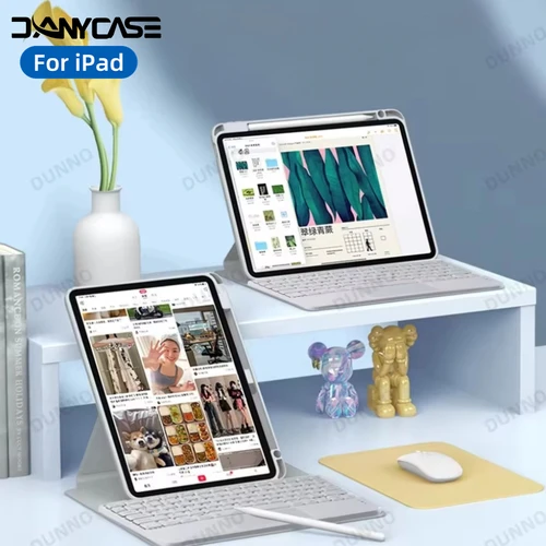 Funda con teclado táctil para iPad de 10. a generación, funda protectora para iPad 11a A16 Pro 11 Air 4 Air 5 Air 3 Pro 10,5 7/8/9th 10,2