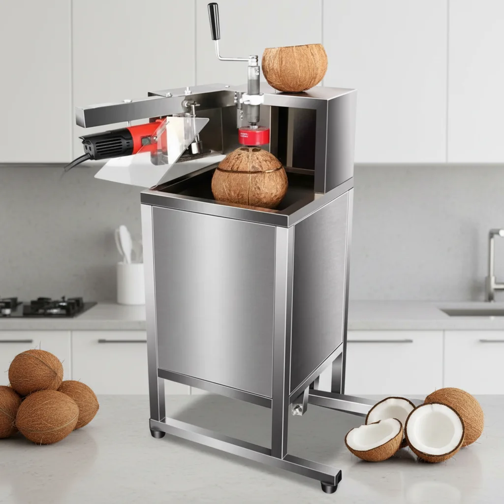 Commercial Coconut Opening Machine Opens Old Coconuts Quickly Convenient Fast Hot Selling Durable High Output Coconut Opener