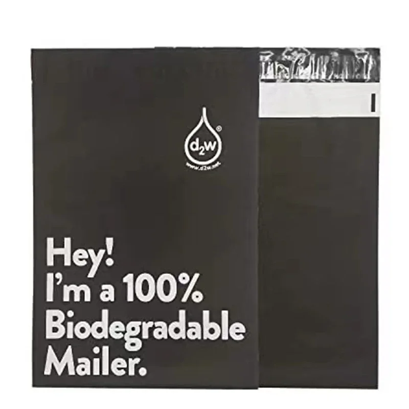 100% D2W Biodegradable Envelope Mailing Bags Self Adhesive Seal  Express Postal Pouch Bag Eco-Friendly Clothing Waterproof Pouch