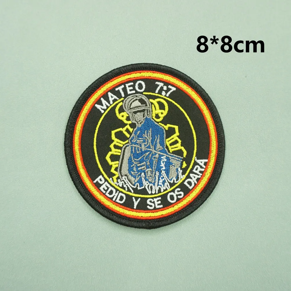 LUCAS JUAN MATEO embroidered patches with sew on and hook backing