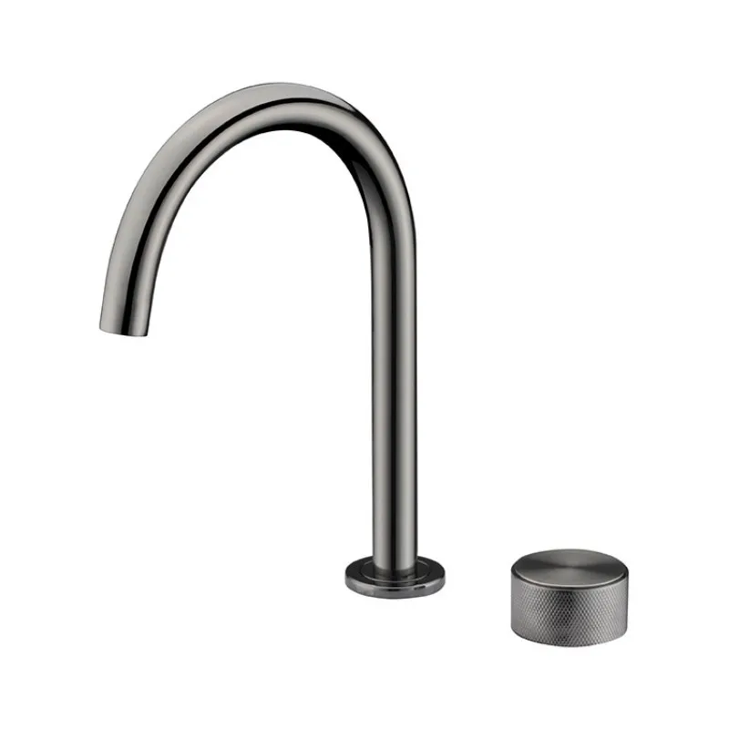 

Minimalist Design Brass Gun Gray Kitch Faucet Deck Mounted kitchen Sink Faucet 2 Hole Split Type Hot Cold Water Tap Kitch Faucet