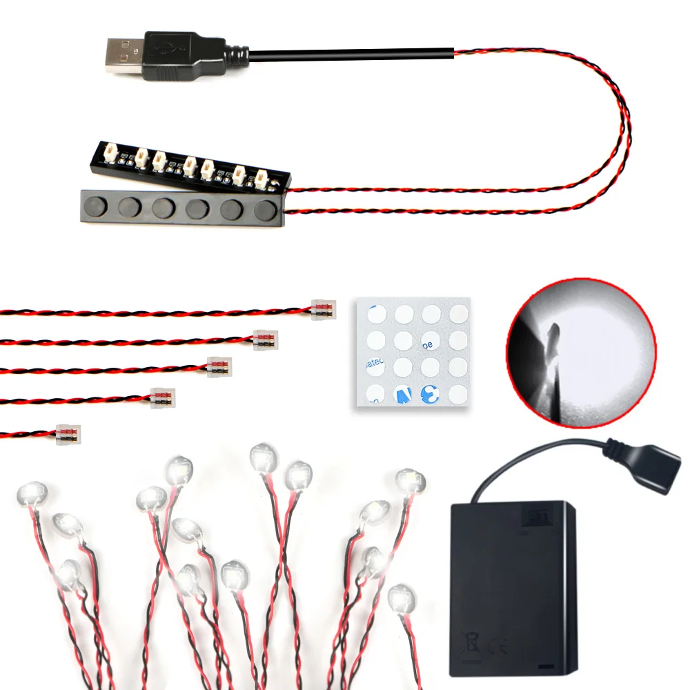 14 stuks stippen LED-lichtstenen compatibel met merkbouwstenen licht voor nachtlampje modelverlichting decoratieve verlichting